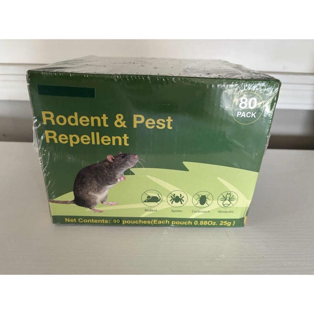 80 Pack  Rodent and Pest Repellent Pouches, Safe for Pets and Children